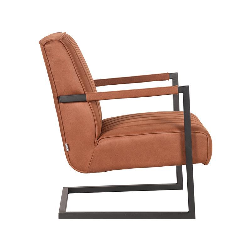  Fauteuil Milo - Cognac - Microfiber afbeelding 3