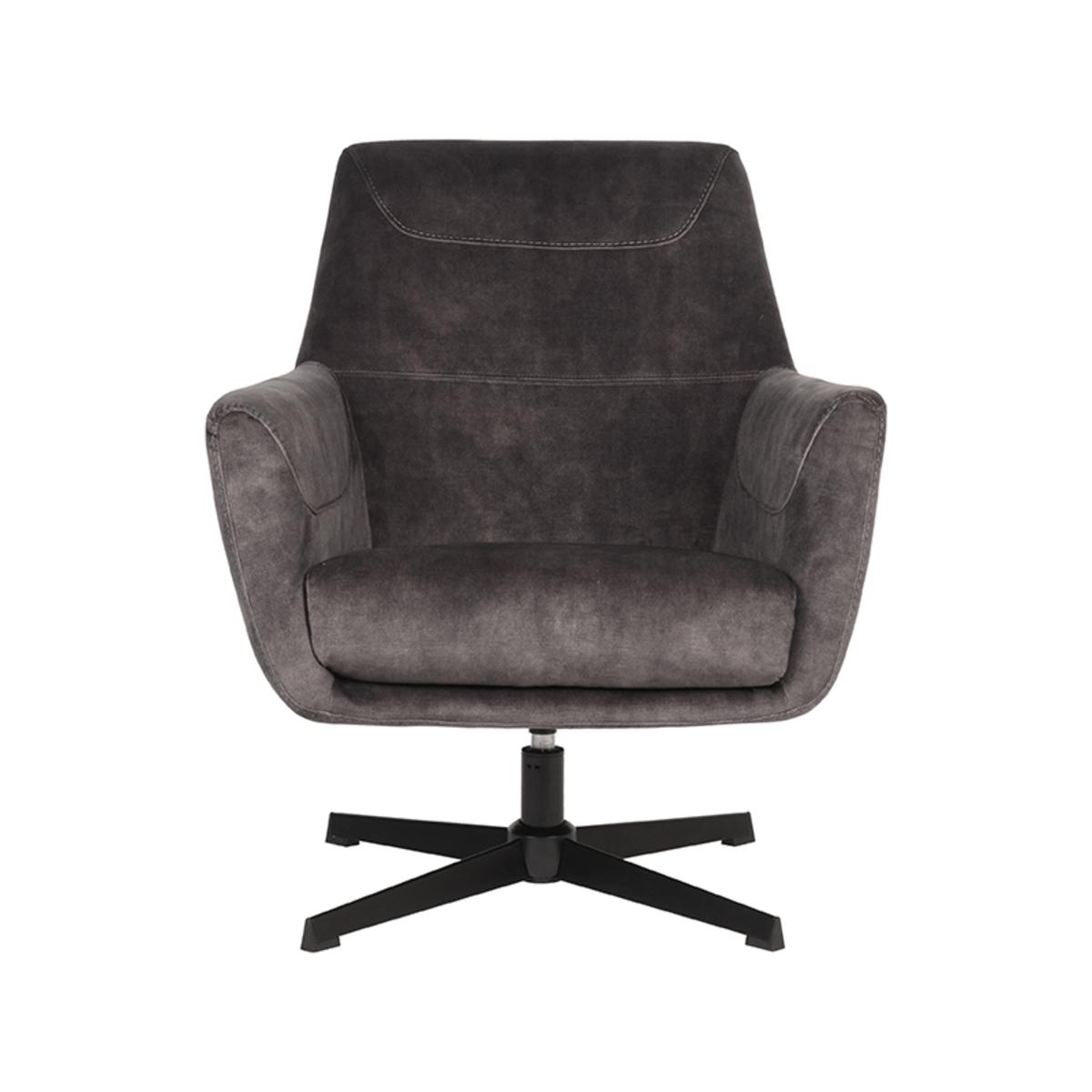  Fauteuil Toby - Antraciet - Velours afbeelding 2