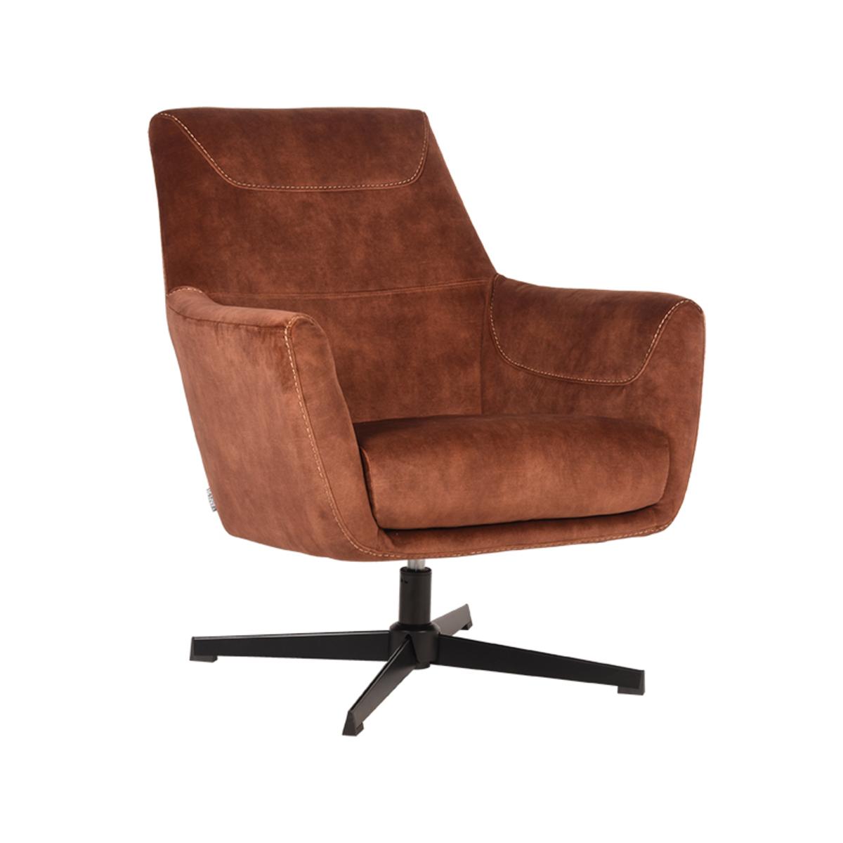  Fauteuil Toby - Rust - Velours afbeelding 1