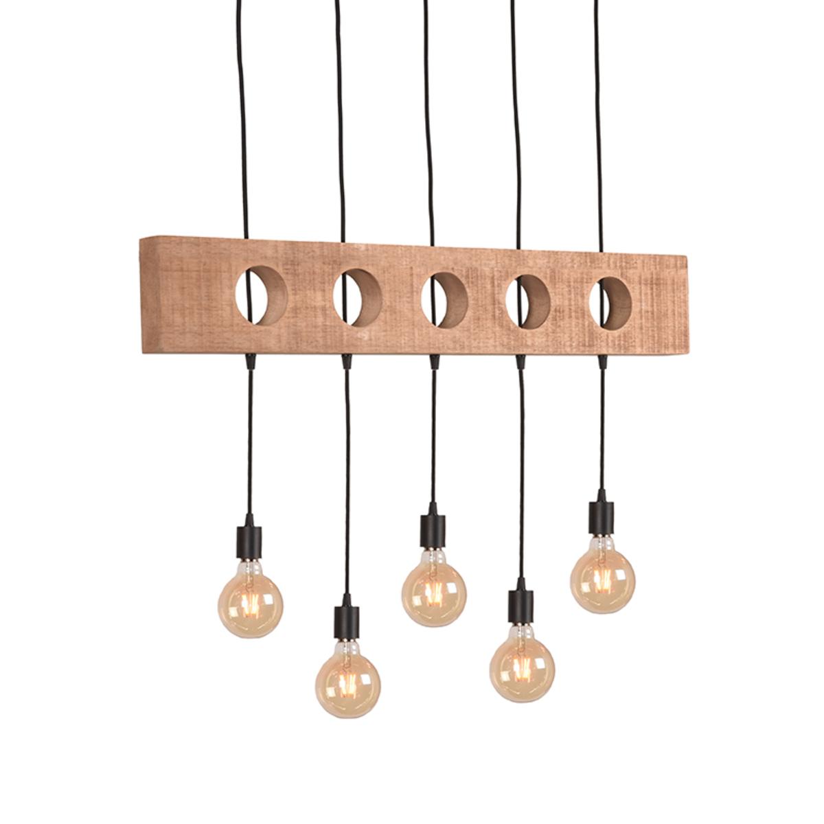 Hanglamp Timber - Rough - Mangohout afbeelding 1