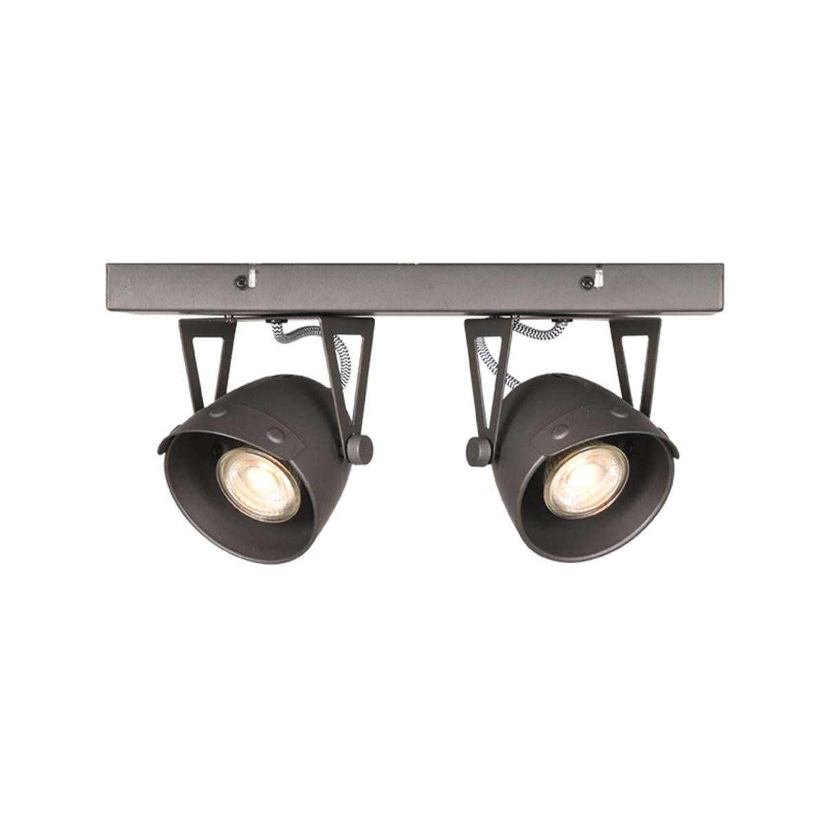  Spot Cap led - Grijs - Metaal - 2 Lichts afbeelding 1