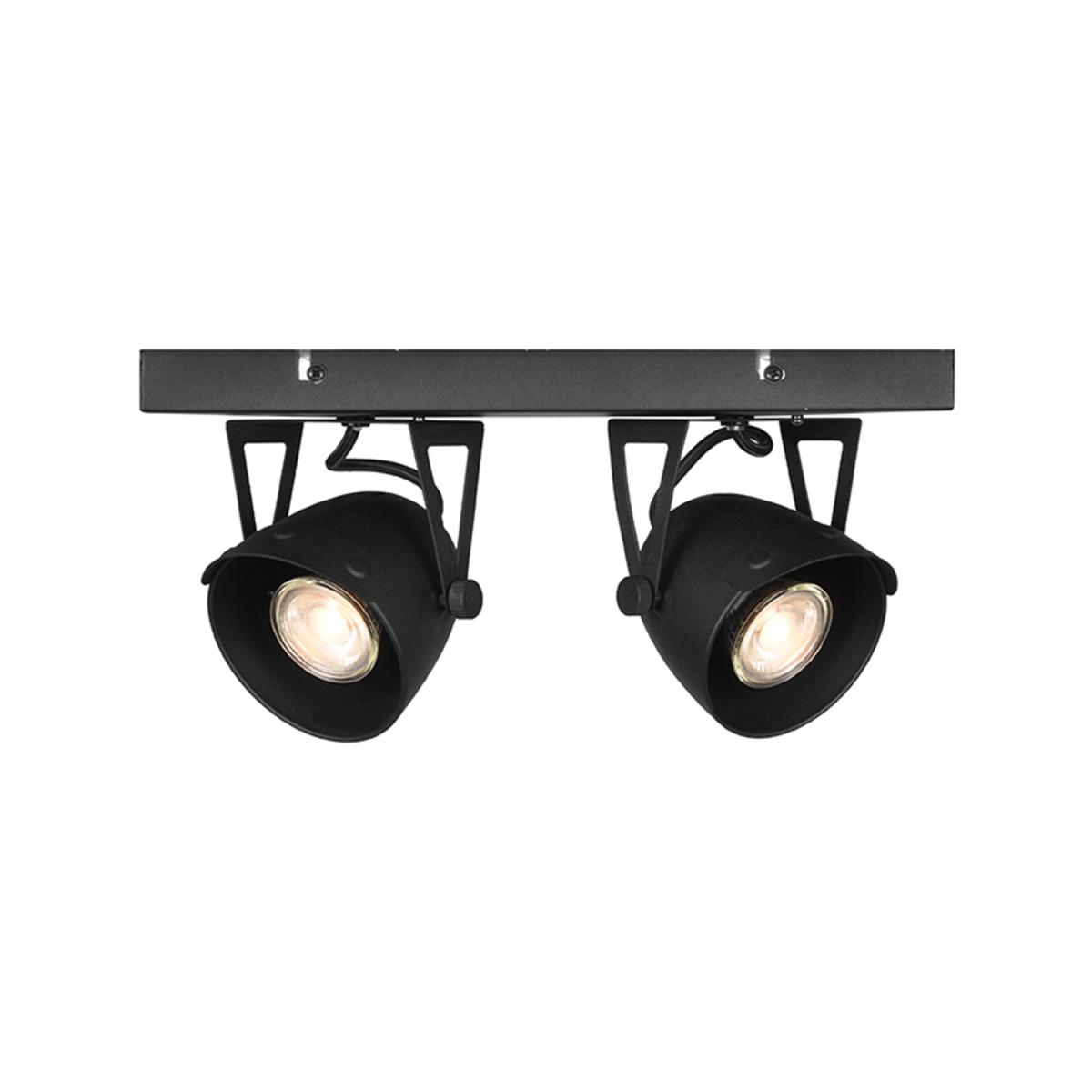  Spot Cap led - Zwart - Metaal - 2 Lichts afbeelding 1