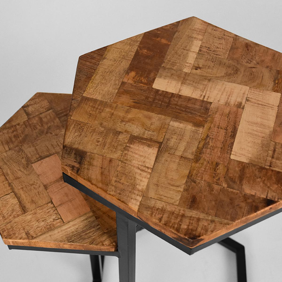  Bijzettafel Multi - Rough - Mangohout afbeelding 4