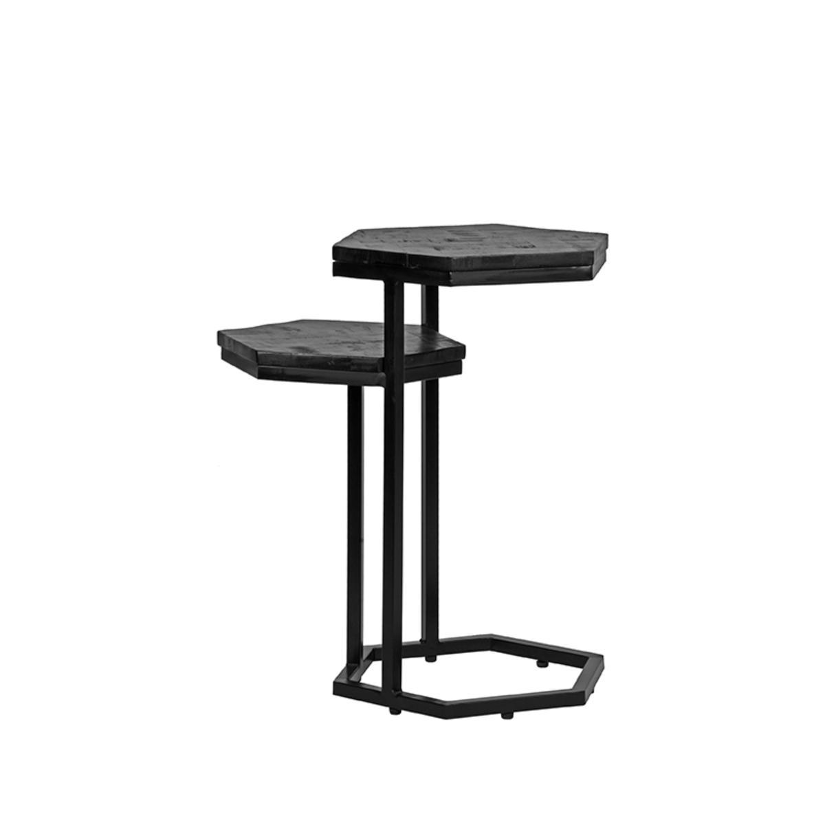  Bijzettafel Multi - Zwart - Mangohout afbeelding 2