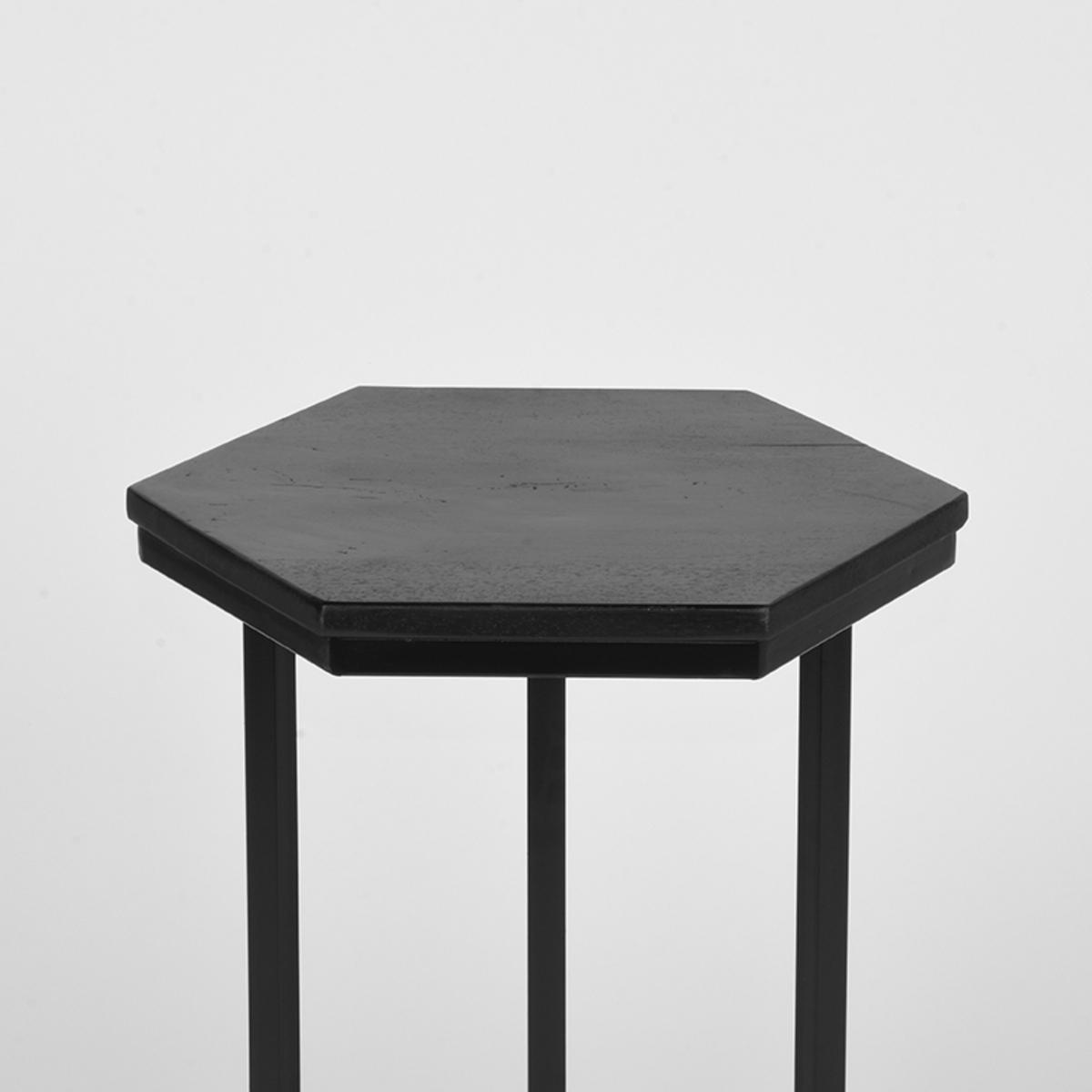  Bijzettafel Slide - Zwart - Mangohout afbeelding 3