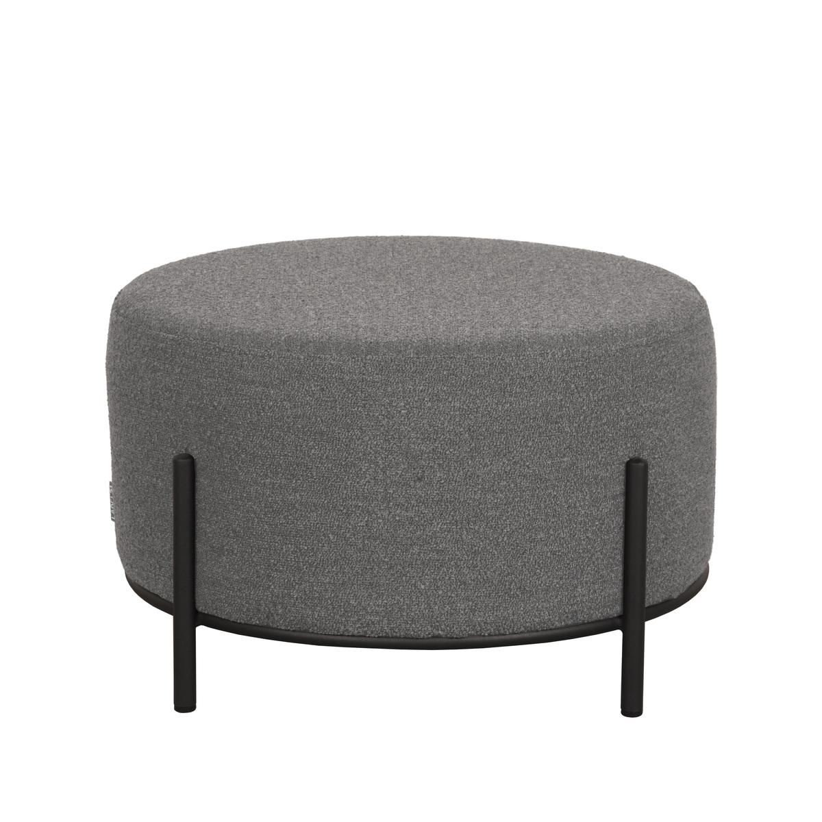  Poef Troy - Grijs - Boucle afbeelding 1