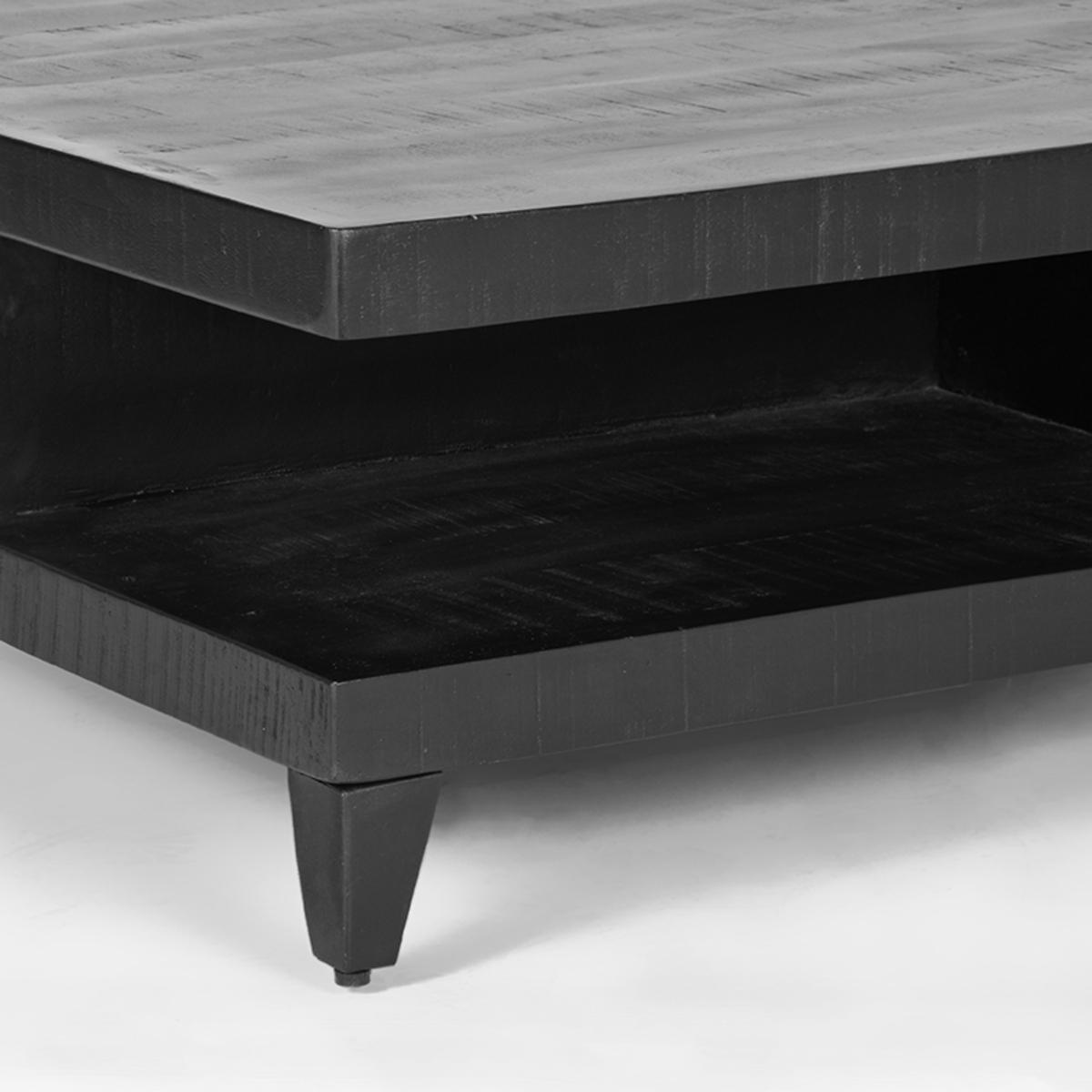  Salontafel Bloc - Zwart - Mangohout afbeelding 3
