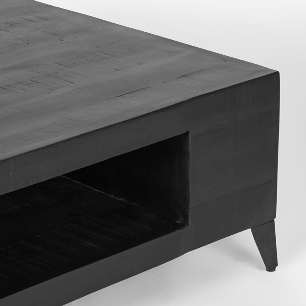  Salontafel Bloc - Zwart - Mangohout afbeelding 4