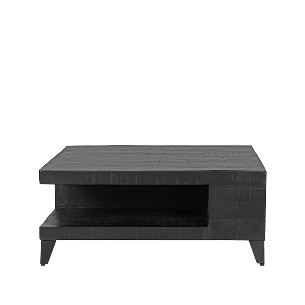  Salontafel Bloc - Zwart - Mangohout afbeelding 2
