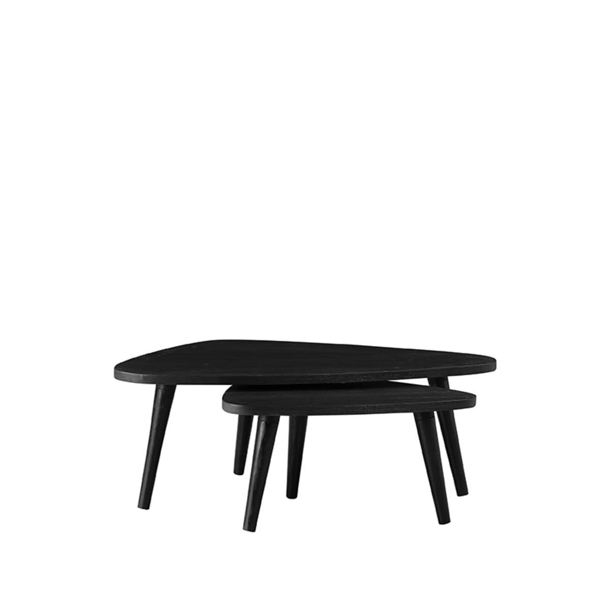  Salontafel Cali - Zwart - Acaciahout afbeelding 1