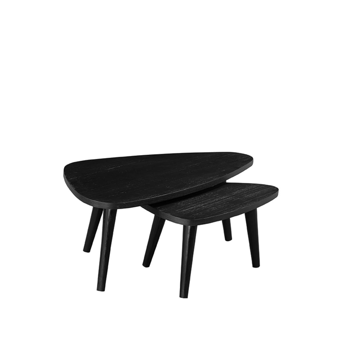  Salontafel Cali - Zwart - Acaciahout afbeelding 4