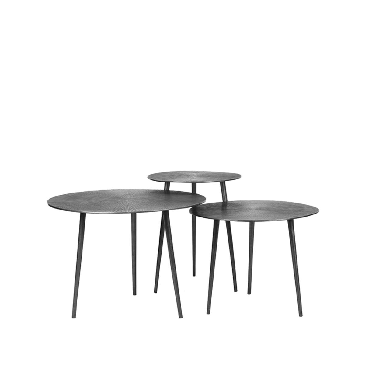  Salontafel Set Nobby - Antiek ash - Metaal - 60 cm afbeelding 1