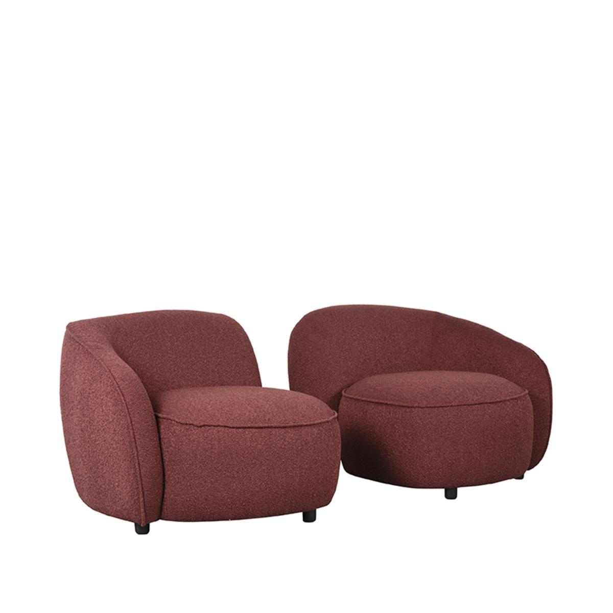  Fauteuil Livo Links - Winered - Boucle afbeelding 5