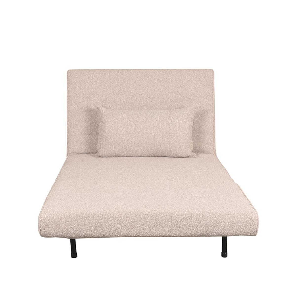  Slaapbank Single - Naturel - Boucle - Single | Zwarte Poot afbeelding 5