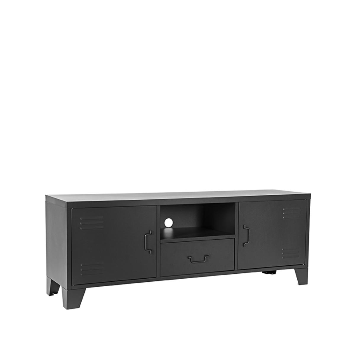  Tv-meubel Fence - Zwart - Metaal afbeelding 1