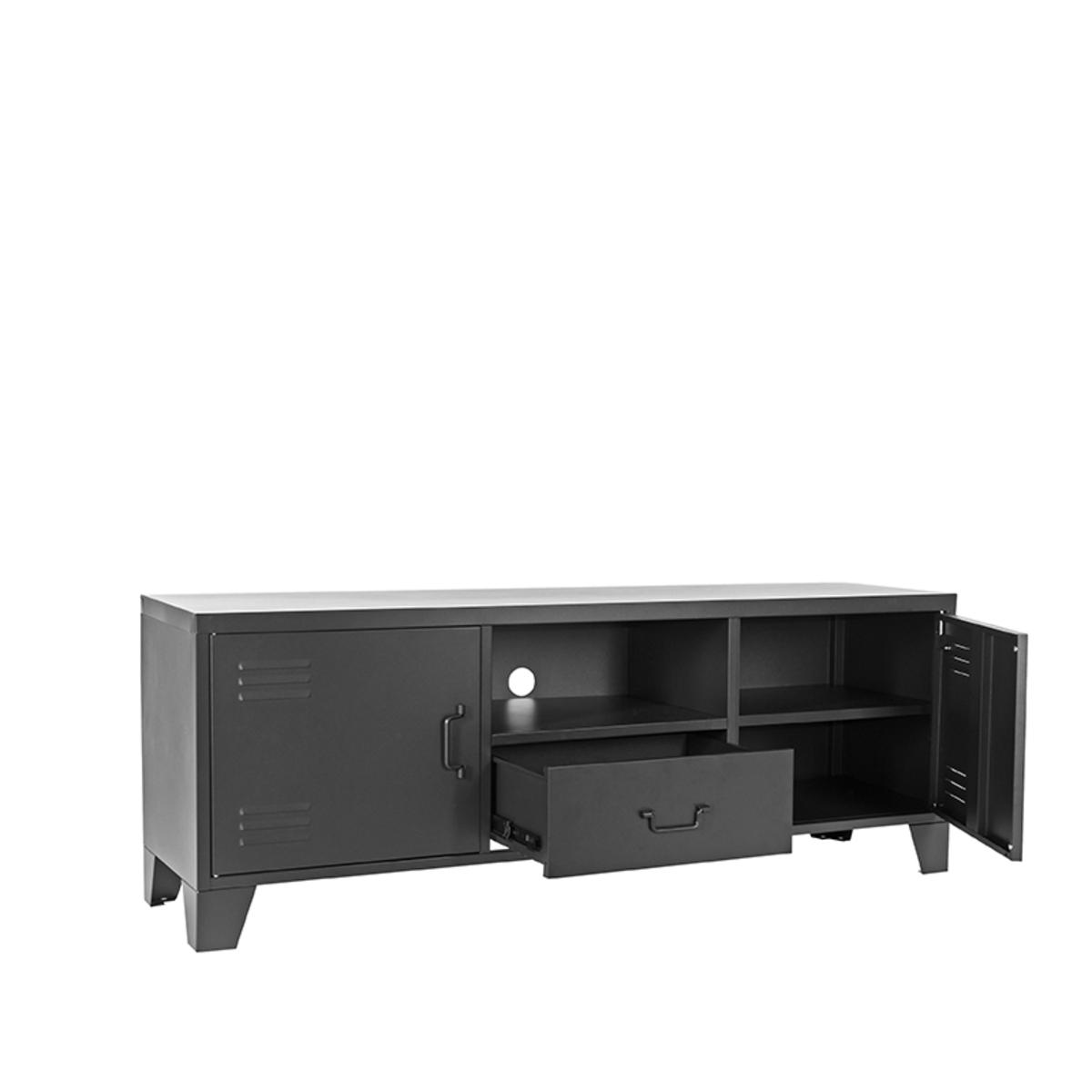  Tv-meubel Fence - Zwart - Metaal afbeelding 2