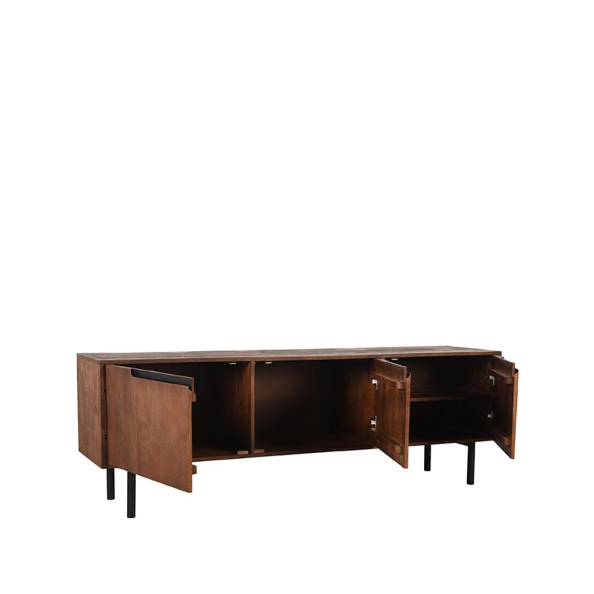  Tv-meubel Rio - Espresso - Mangohout - 180 cm afbeelding 2