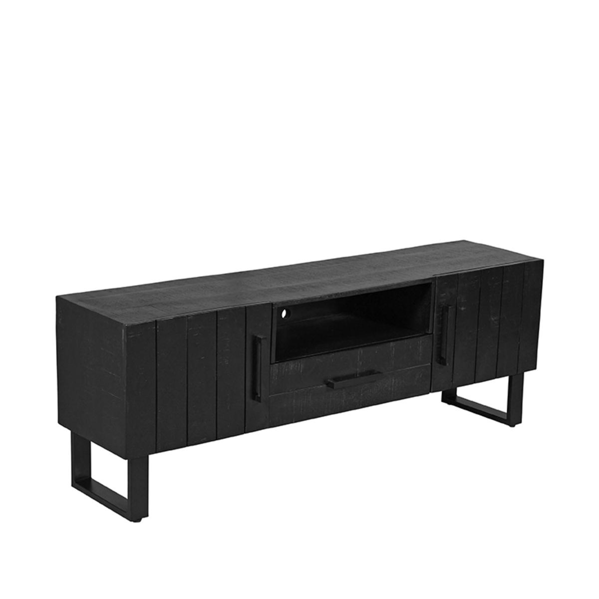  Tv-meubel Santos - Zwart - Mangohout afbeelding 1