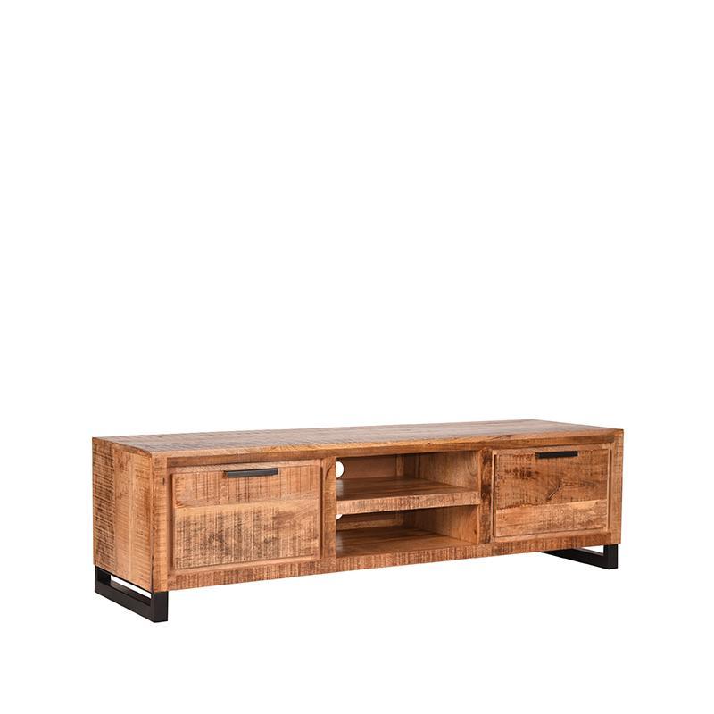  Tv-meubel Glasgow - Rough - Mangohout - 160 cm afbeelding 1