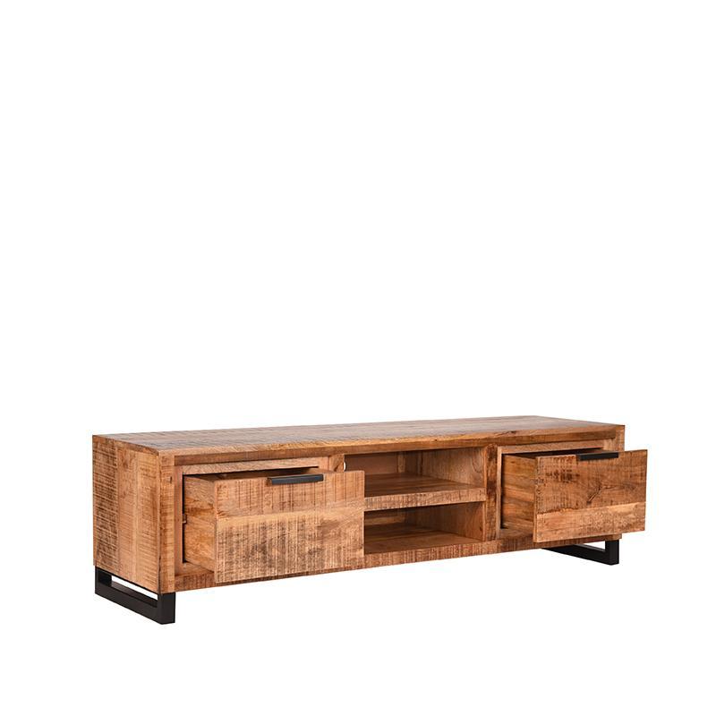  Tv-meubel Glasgow - Rough - Mangohout - 160 cm afbeelding 2