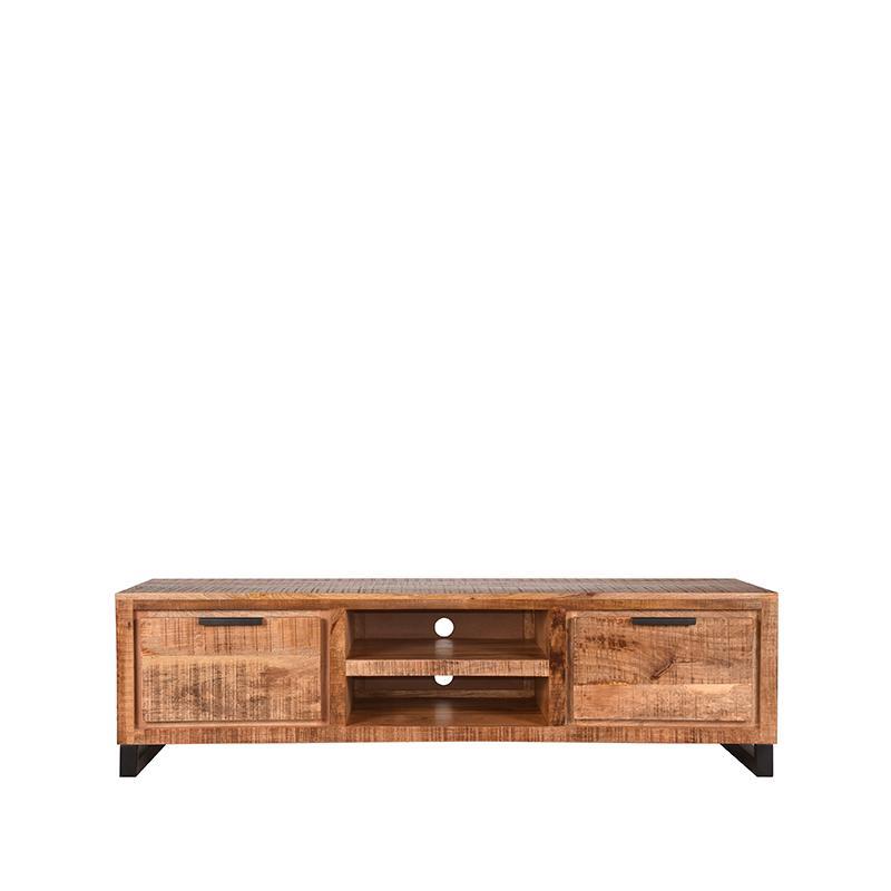  Tv-meubel Glasgow - Rough - Mangohout - 160 cm afbeelding 3