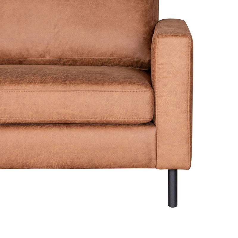  Hoekbank Genua - Cognac - Microfiber - Ottomane + 2,5-Zits afbeelding 3