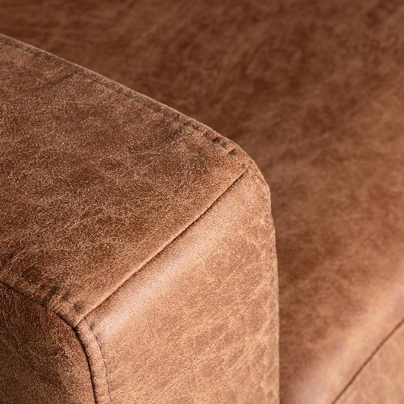  Hoekbank Genua - Cognac - Microfiber - Ottomane + 2,5-Zits afbeelding 4