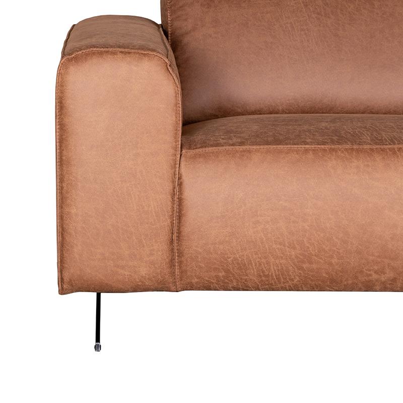  Hoekbank Modena - Cognac - Leder - 2,5-Zits + Ottomane afbeelding 3