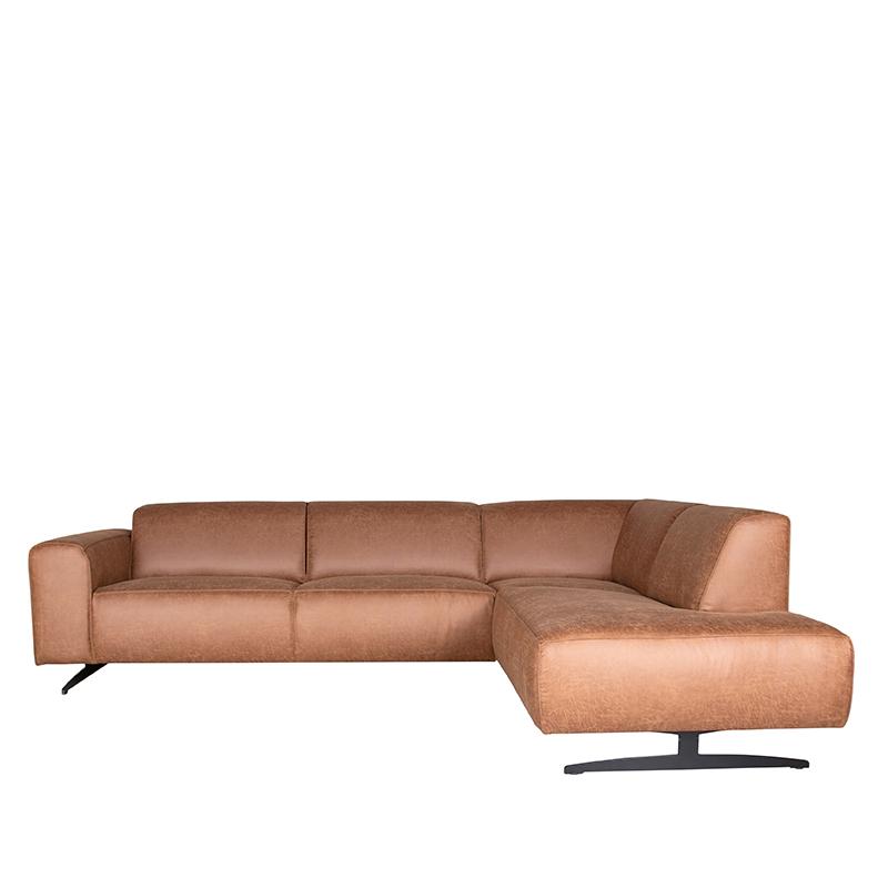  Hoekbank Modena - Cognac - Leder - 2,5-Zits + Ottomane afbeelding 2