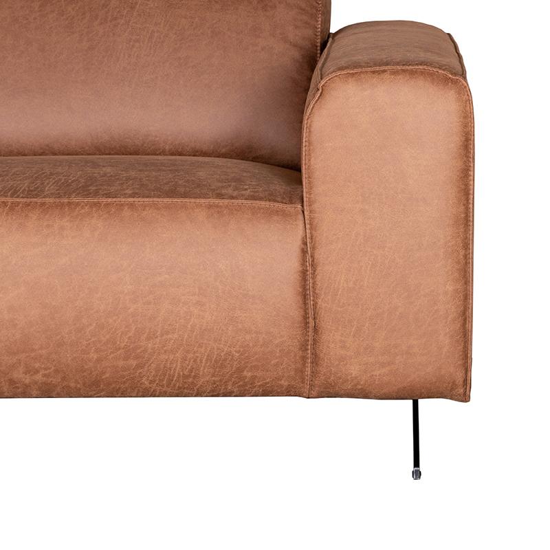  Hoekbank Modena - Cognac - Leder - Ottomane + 2,5-Zits afbeelding 3