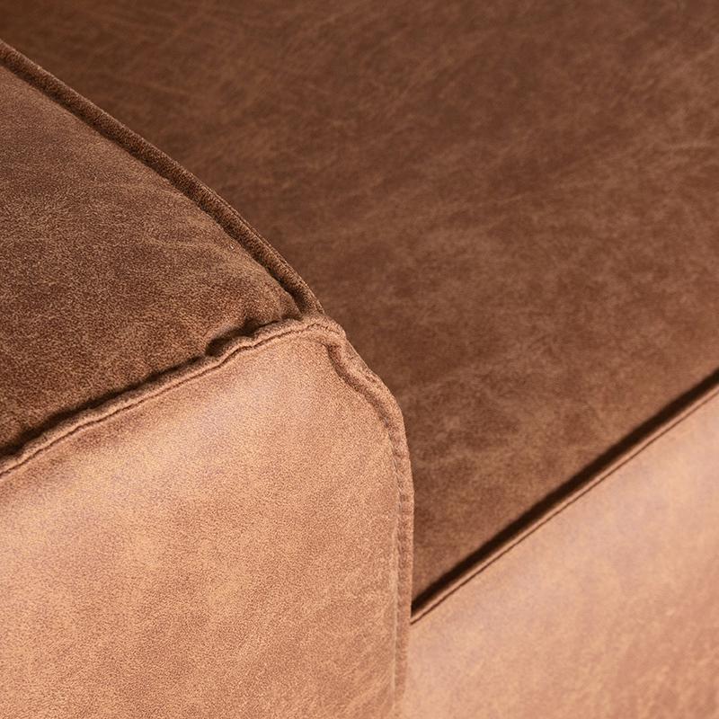  Hoekbank Modena - Cognac - Leder - Ottomane + 2,5-Zits afbeelding 5