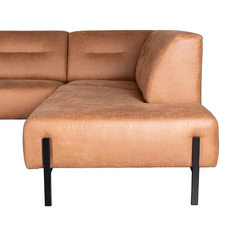  Bank Napoli 2.5-Zits + Ottomane - Cognac - Micro Suede afbeelding 3