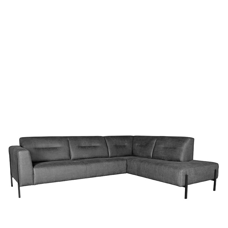  Bank Napoli 2.5-Zits + Ottomane - Antraciet - Micro Suede afbeelding 1