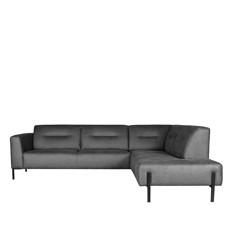  Bank Napoli 2.5-Zits + Ottomane - Antraciet - Micro Suede afbeelding 2