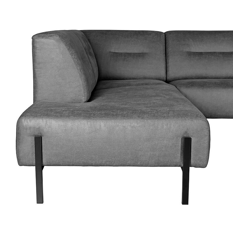  Bank Napoli Ottomane + 2.5-Zits - Antraciet - Micro Suede afbeelding 3