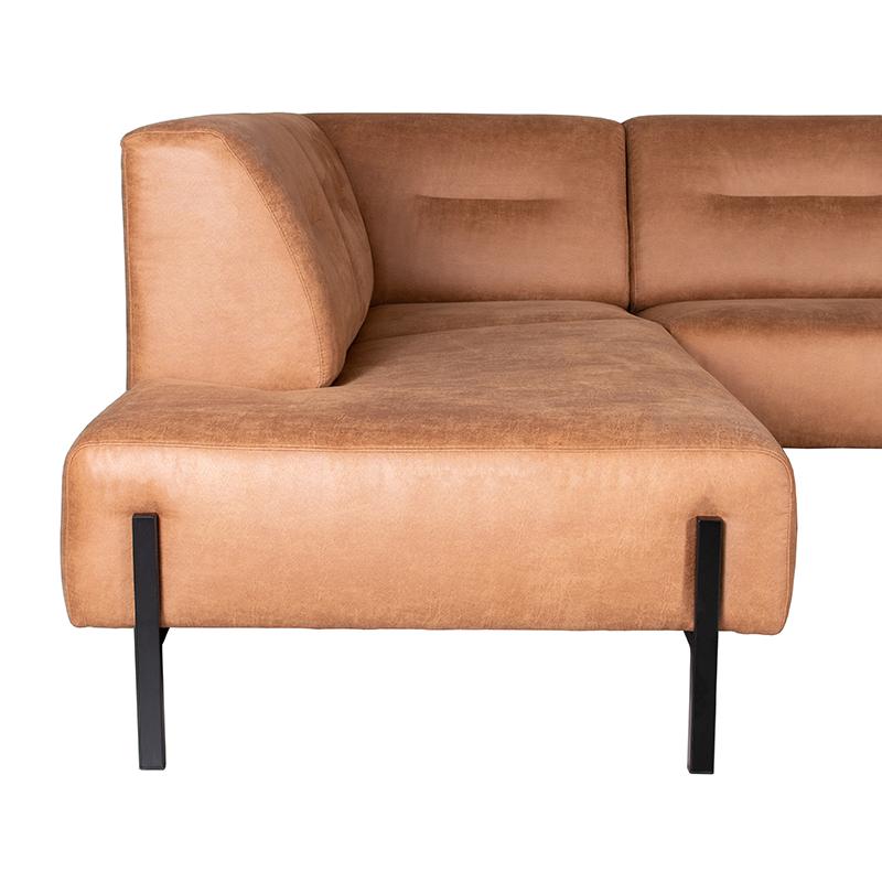  Bank Napoli Ottomane + 2.5-Zits - Cognac - Micro Suede afbeelding 3
