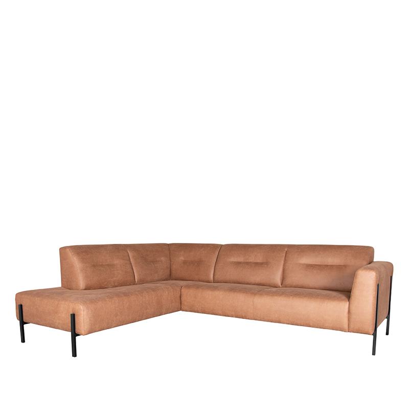  Bank Napoli Ottomane + 2.5-Zits - Cognac - Micro Suede afbeelding 1