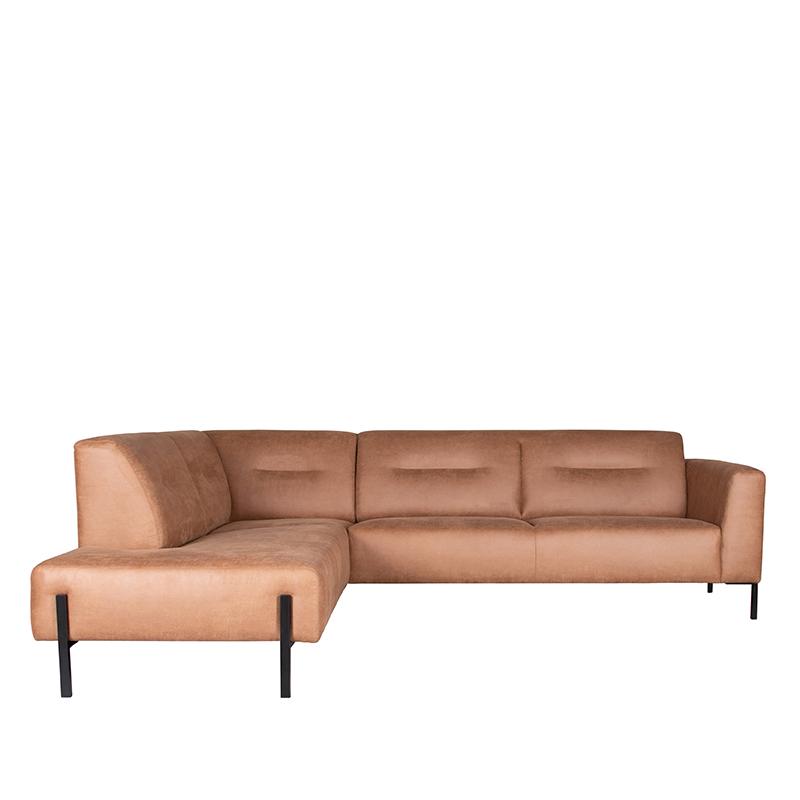 Bank Napoli Ottomane + 2.5-Zits - Cognac - Micro Suede afbeelding 2