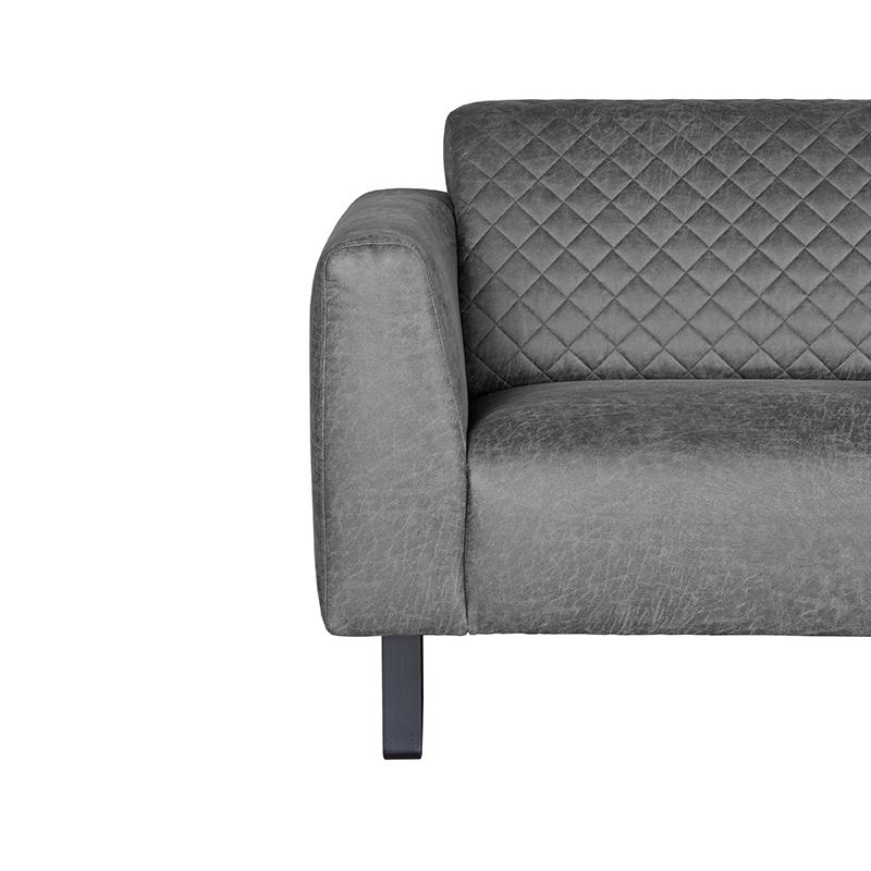 Bank Nola - Antraciet - Microfiber - 3-Zits afbeelding 2