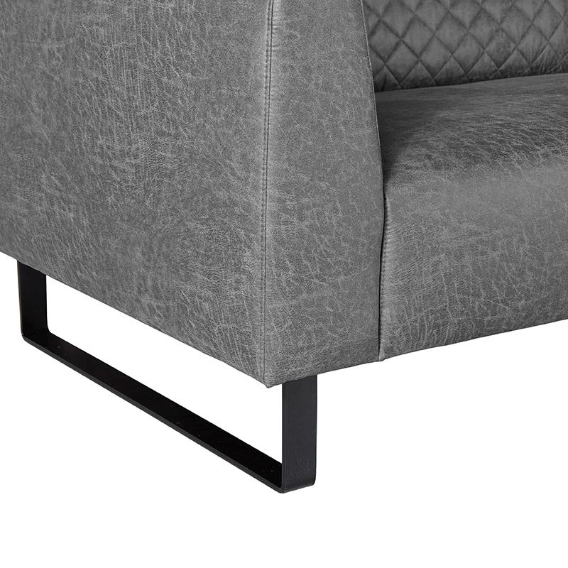  Bank Nola - Antraciet - Microfiber - 3-Zits afbeelding 3