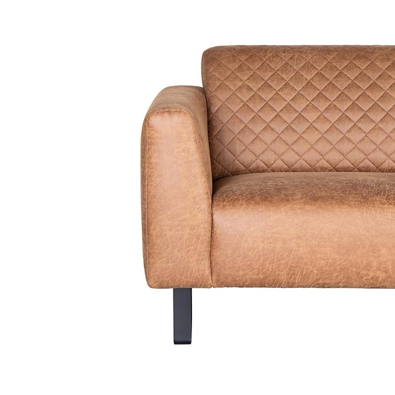  Bank Nola - Cognac - Microfiber - 3-Zits afbeelding 2