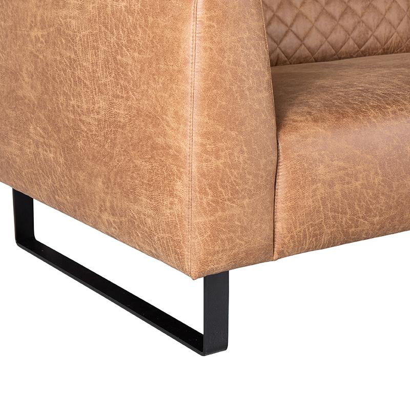  Bank Nola - Cognac - Microfiber - 3-Zits afbeelding 3