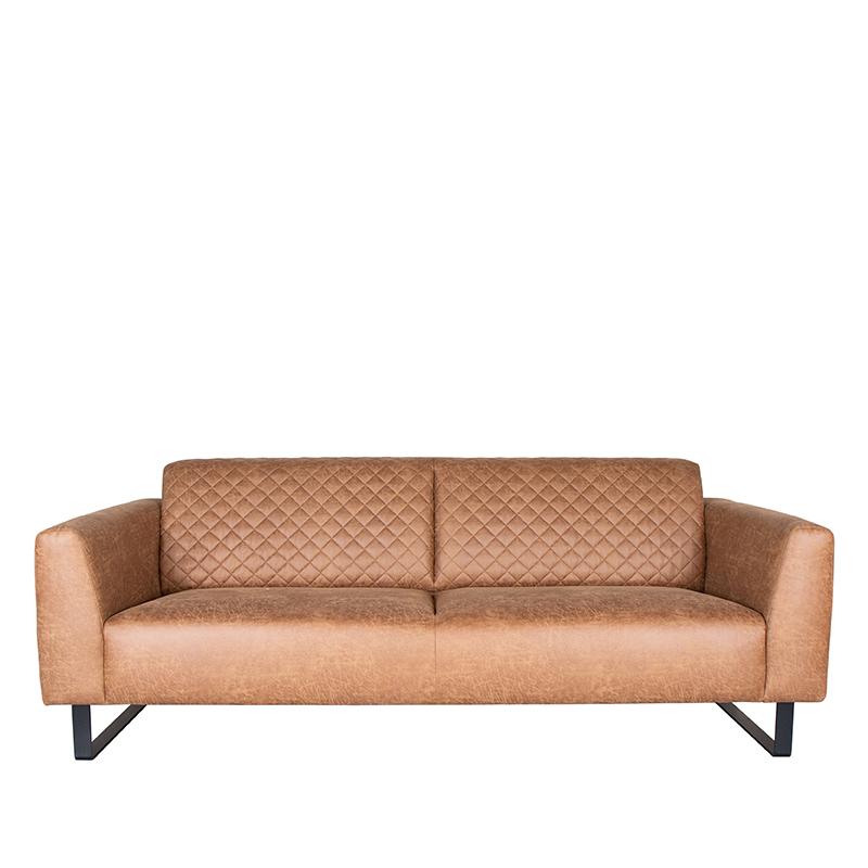  Bank Nola - Cognac - Microfiber - 3-Zits afbeelding 1