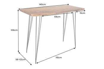 Edge bartafel acacia 140 cm