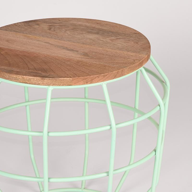  Bijzettafel Pixel - Mint - Metaal - M afbeelding 4