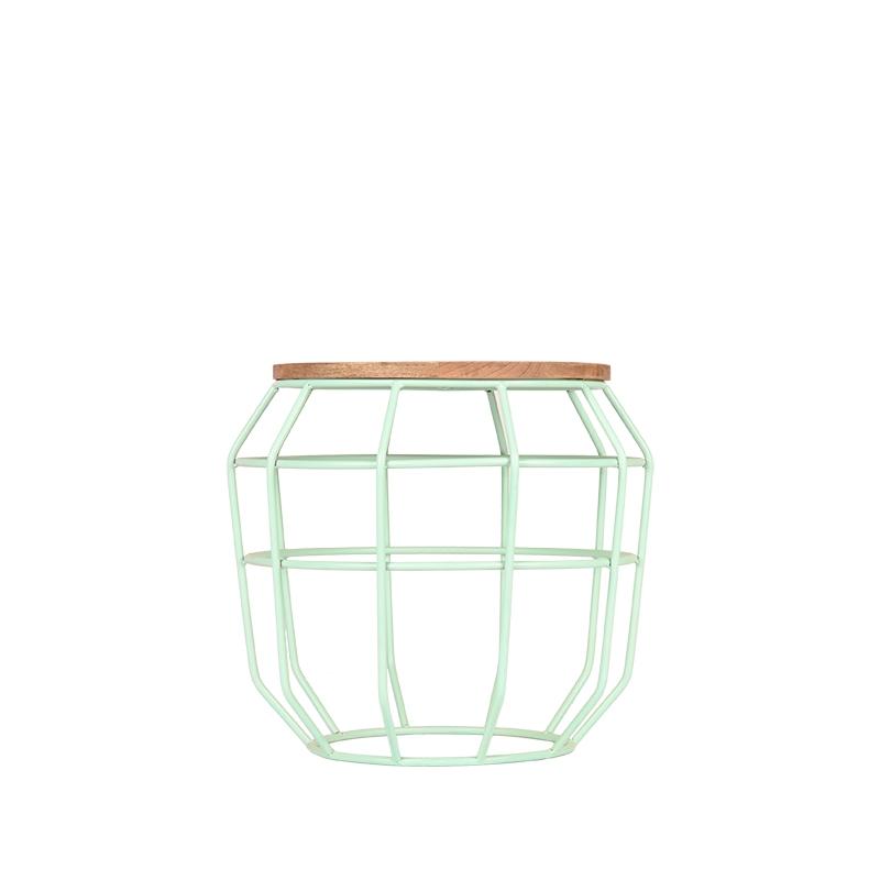 Bijzettafel Pixel - Mint - Metaal - M afbeelding 2