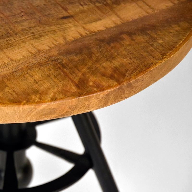  Bijzettafel Solid - Rough - Mangohout - Rond - 45 cm afbeelding 3