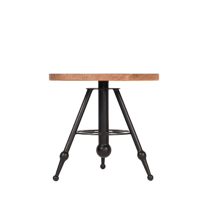  Bijzettafel Solid - Rough - Mangohout - Rond - 45 cm afbeelding 2