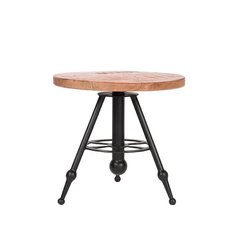  Bijzettafel Solid - Rough - Mangohout - Rond - 45 cm afbeelding 1