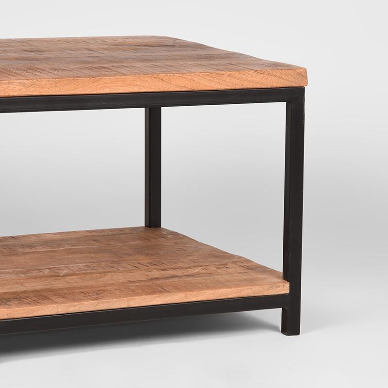  Bijzettafel Vintage - Rough - Mangohout - 60x60 cm afbeelding 5